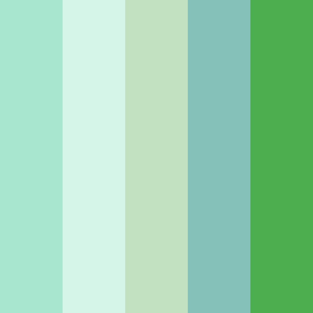 Download green apple breeze color palette PNG image (square)