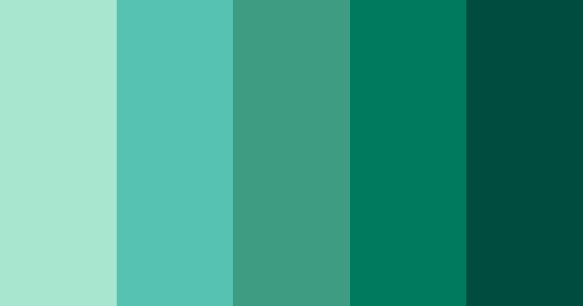 Download emerald oasis color palette PNG image (landscape)