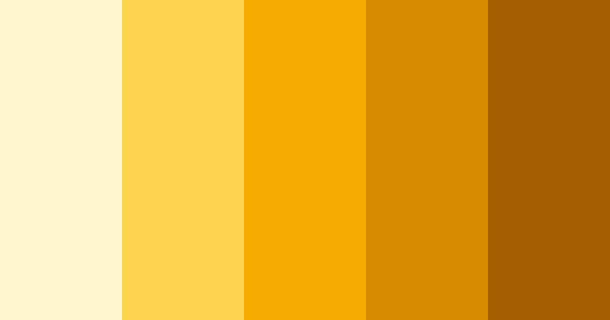 Download saffron shades color palette PNG image (landscape)