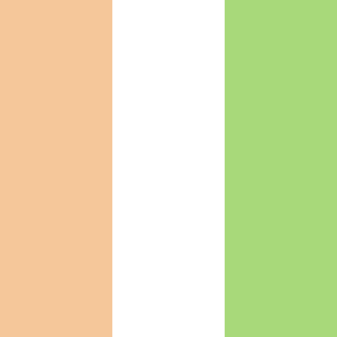 Download warm peach and fresh lime color palette PNG image (square)