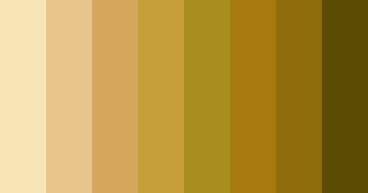 Download metallic gold shades color palette PNG image (landscape)