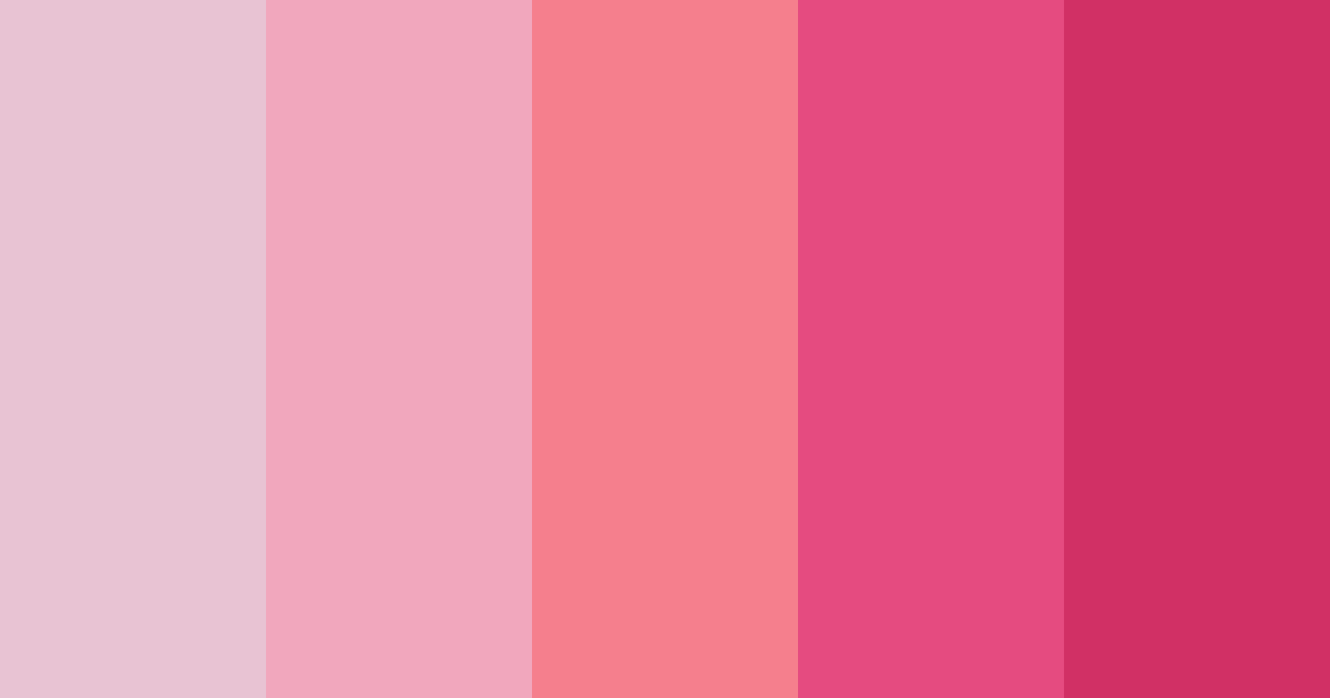 Download shades of pink color palette PNG image (landscape)