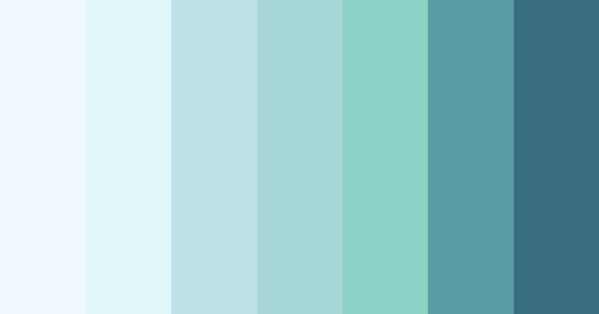 Download cool blue ocean color palette PNG image (landscape)