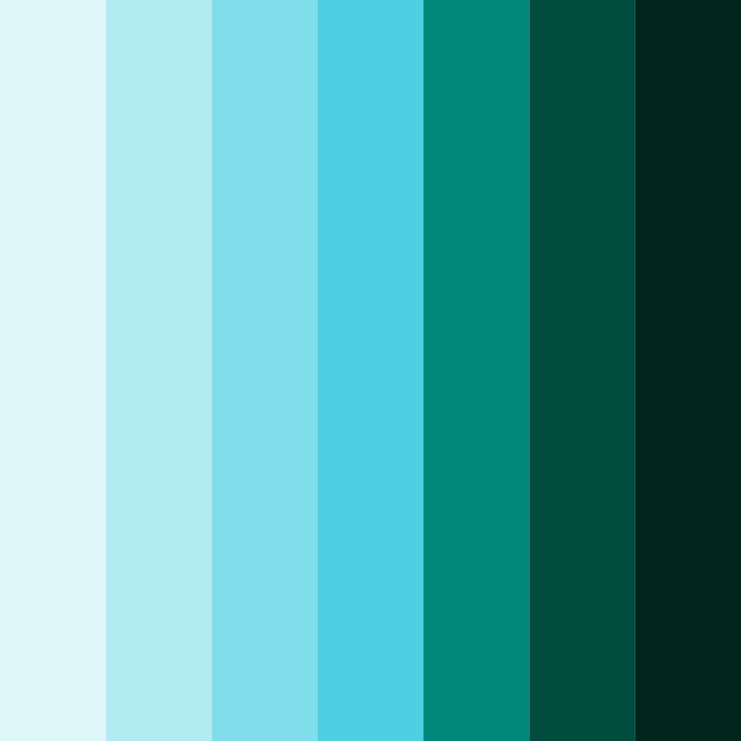 Download teal ocean color palette PNG image (square)