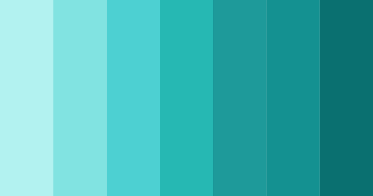 Download teal serenity color palette PNG image (landscape)