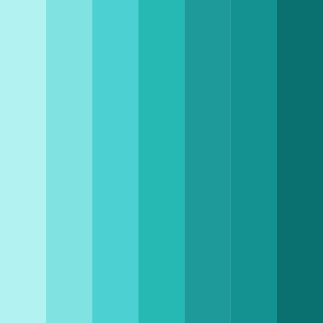 Download teal serenity color palette PNG image (square)