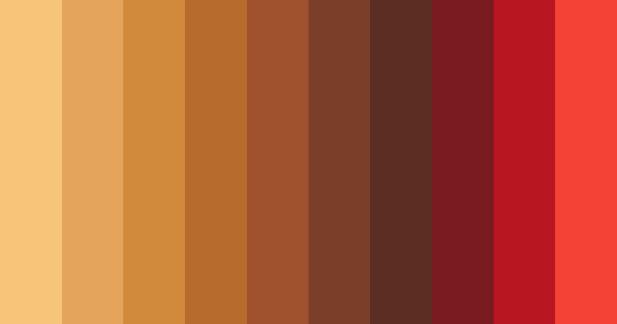Download braised sunset harmony color palette PNG image (landscape)