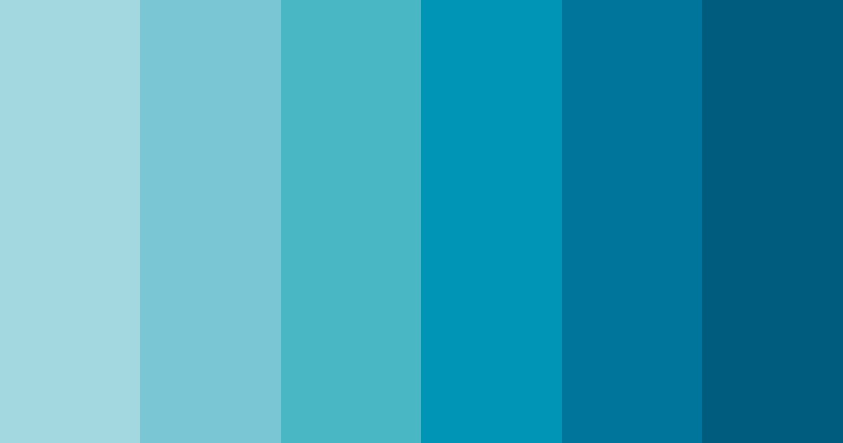 Download blue ocean shades color palette PNG image (landscape)