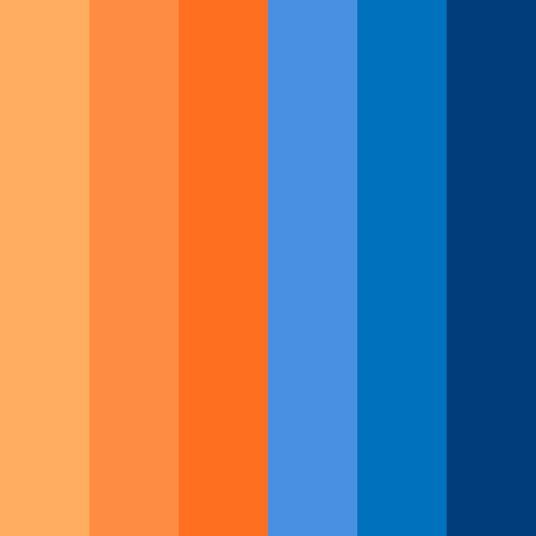 Download orange blue harmony color palette PNG image (square)