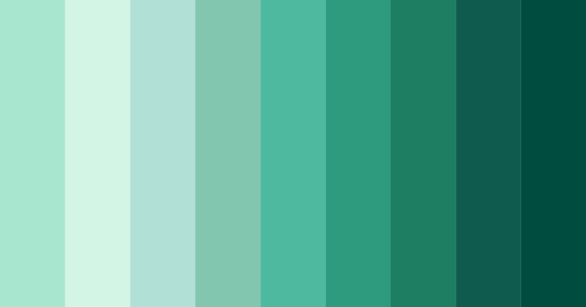 Download emerald oasis color palette PNG image (landscape)