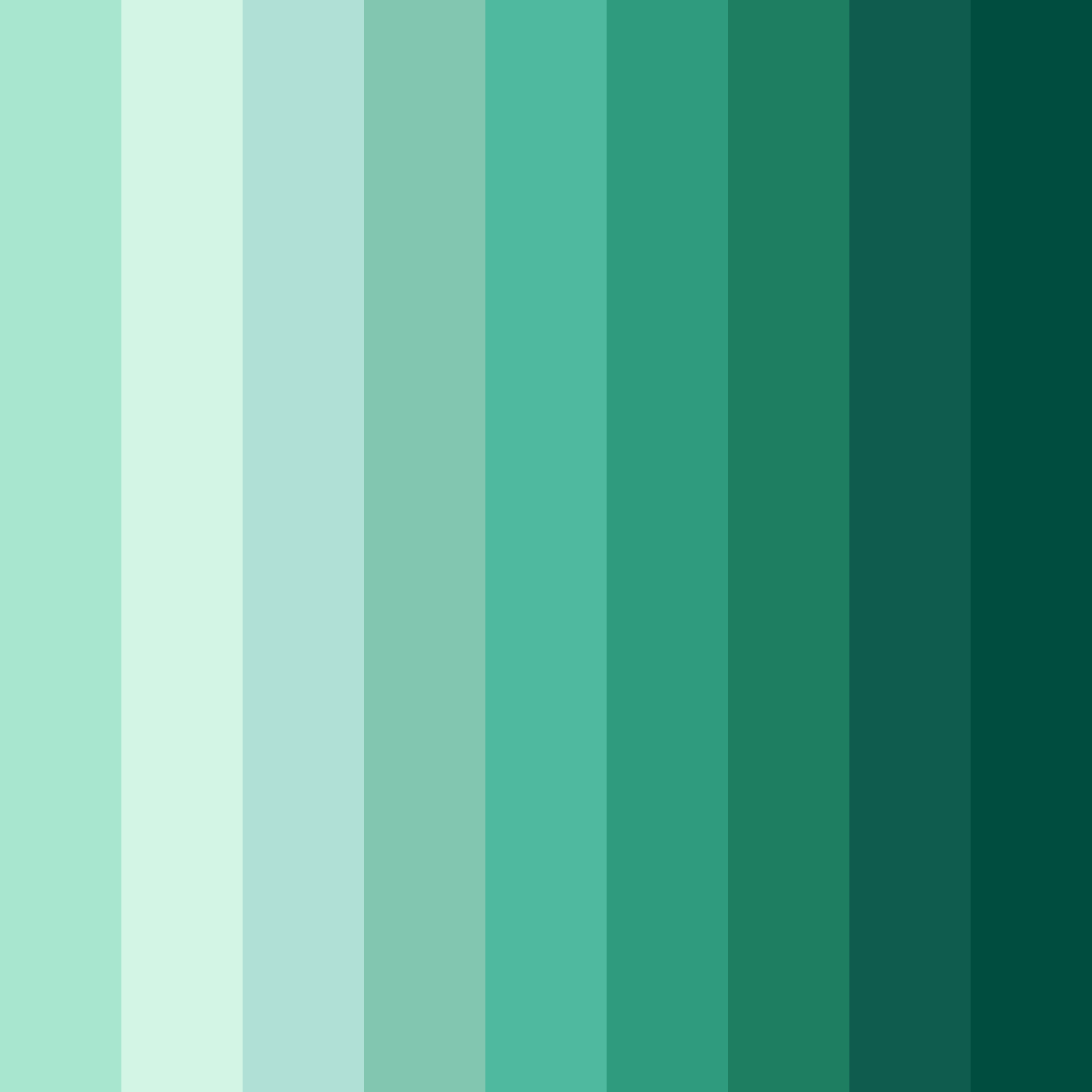 Download emerald oasis color palette PNG image (square)