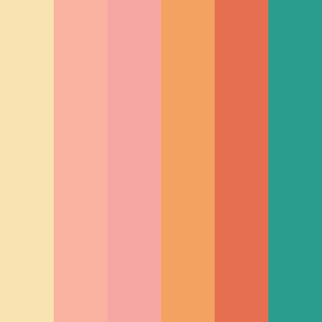 Download tropical sunset bliss color palette PNG image (square)