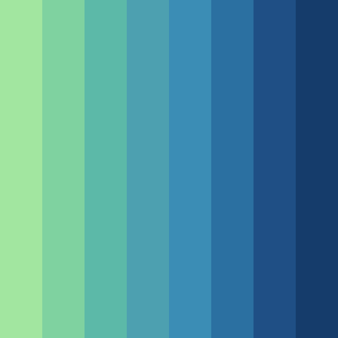 Download teal tropical color palette PNG image (square)