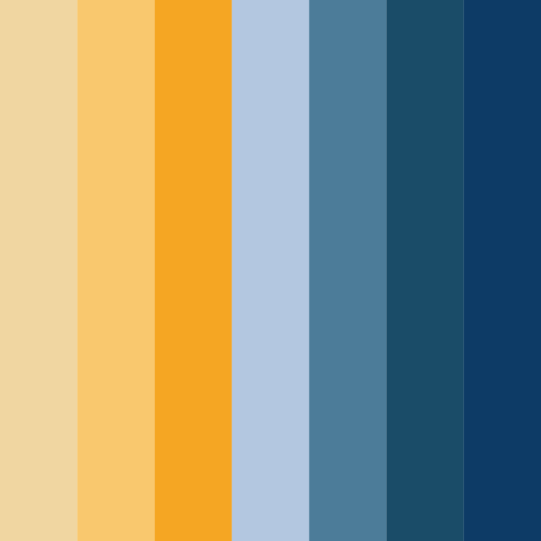Download navy blue sunshine color palette PNG image (square)