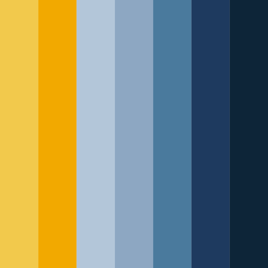 Download navy blue and golden orange color palette PNG image (square)