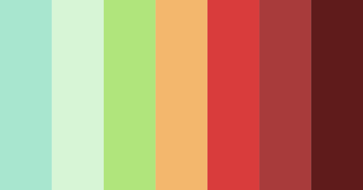 Download green and red harmony color palette PNG image (landscape)