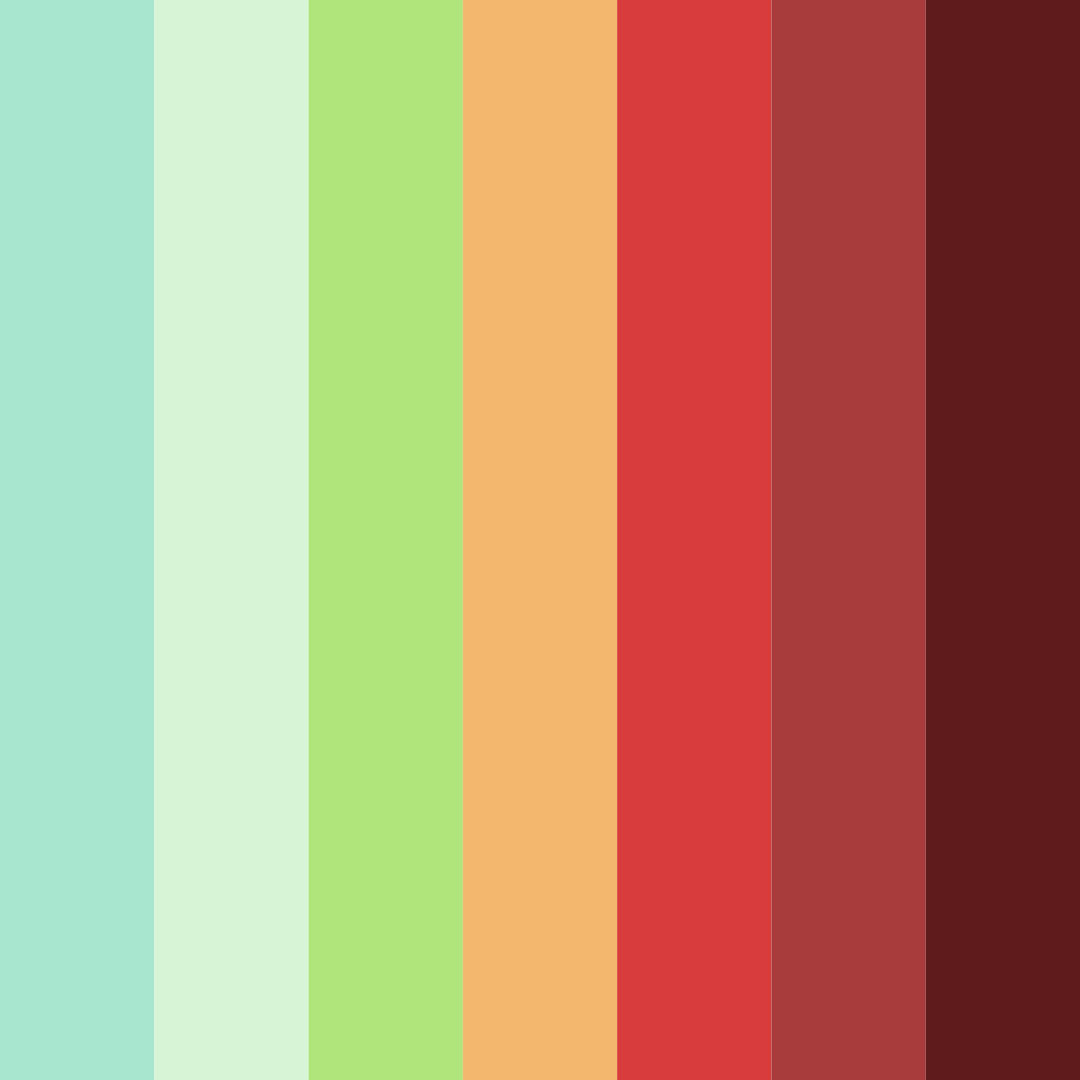Download green and red harmony color palette PNG image (square)