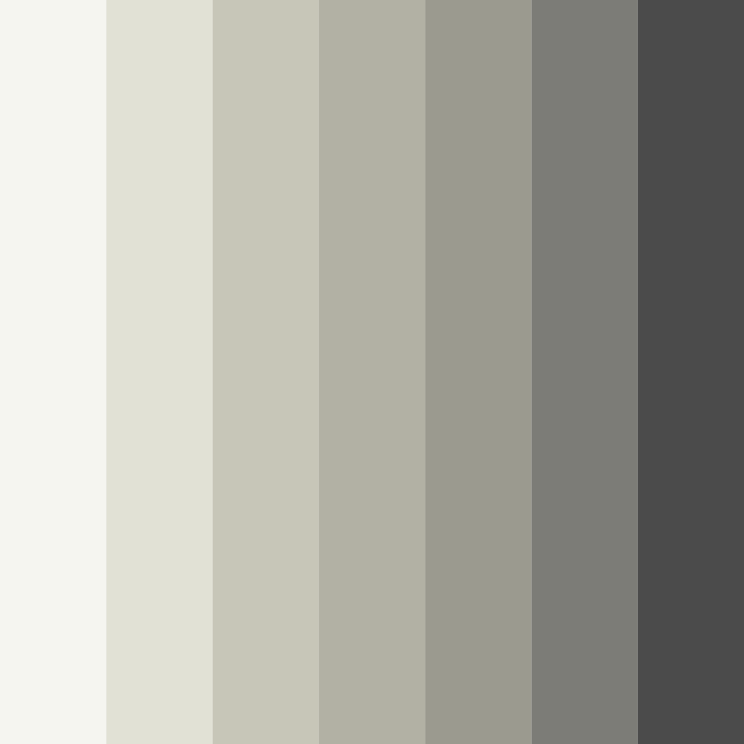 Download neutral shades of gray color palette PNG image (square)