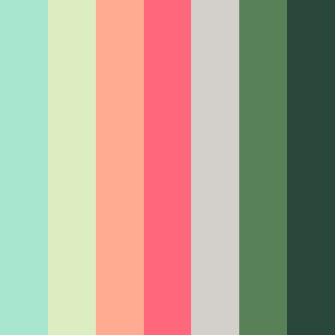 Download verdant serenity color palette PNG image (square)