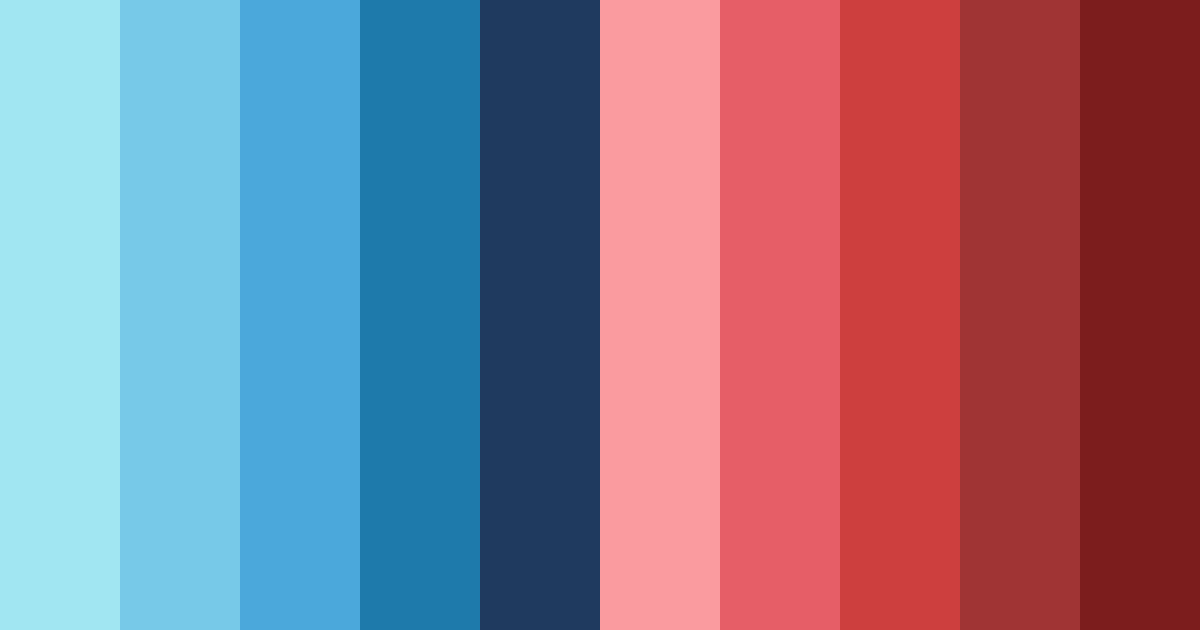 Download shades of blue red green color palette PNG image (landscape)