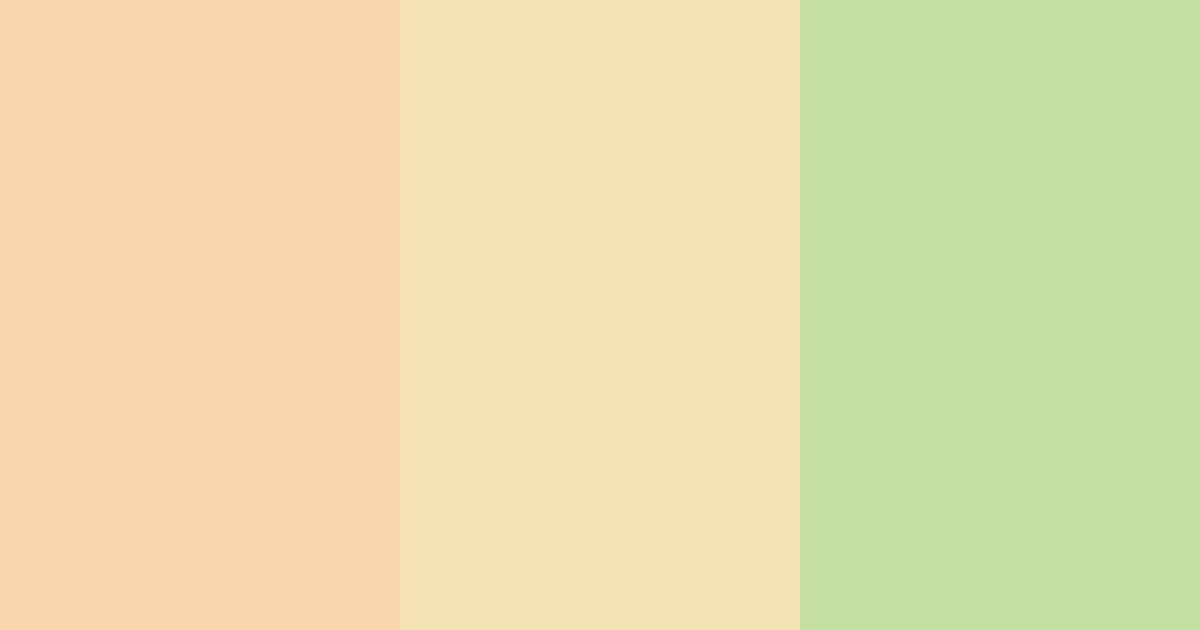 Download peachy cream green color palette PNG image (landscape)