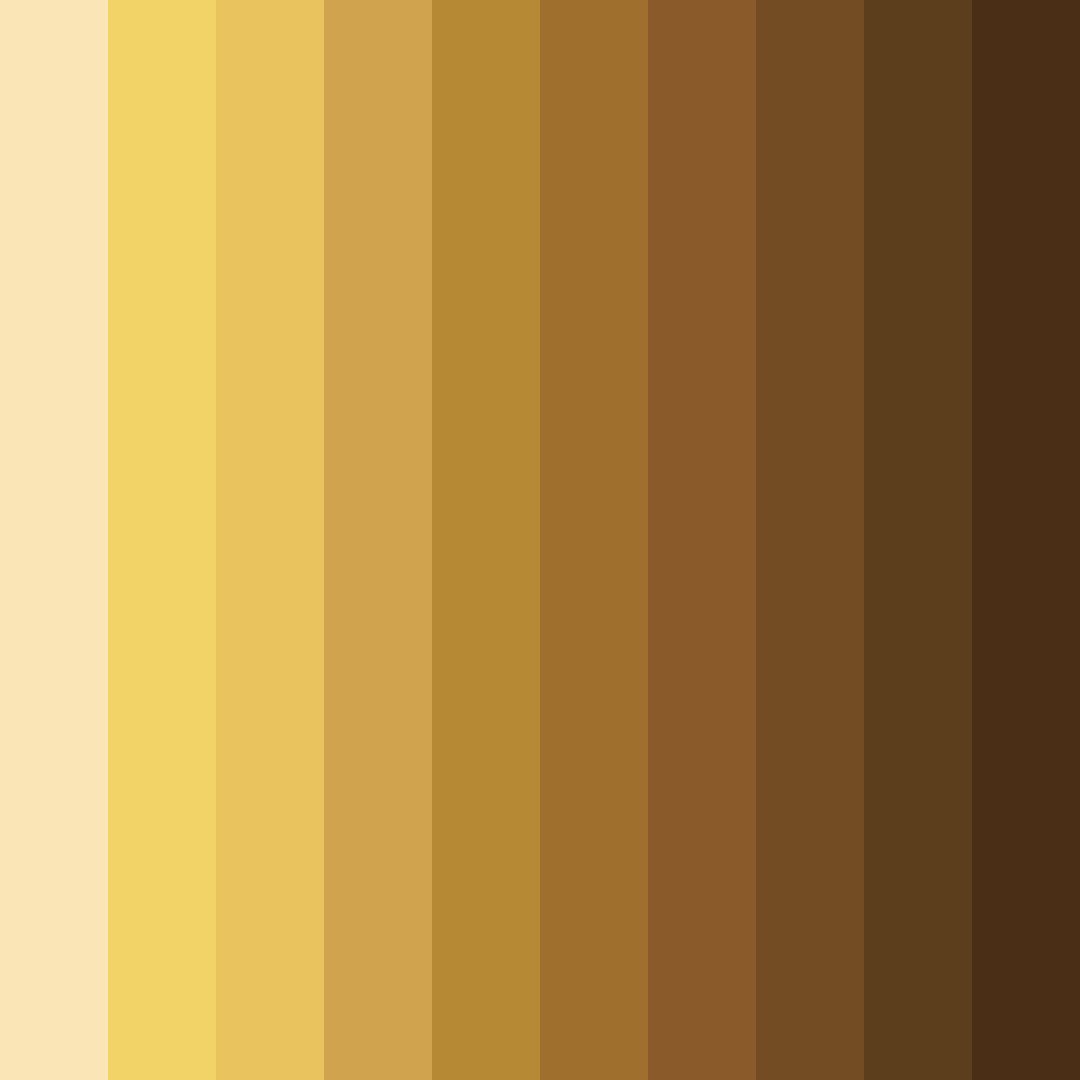 Download golden shades color palette PNG image (square)