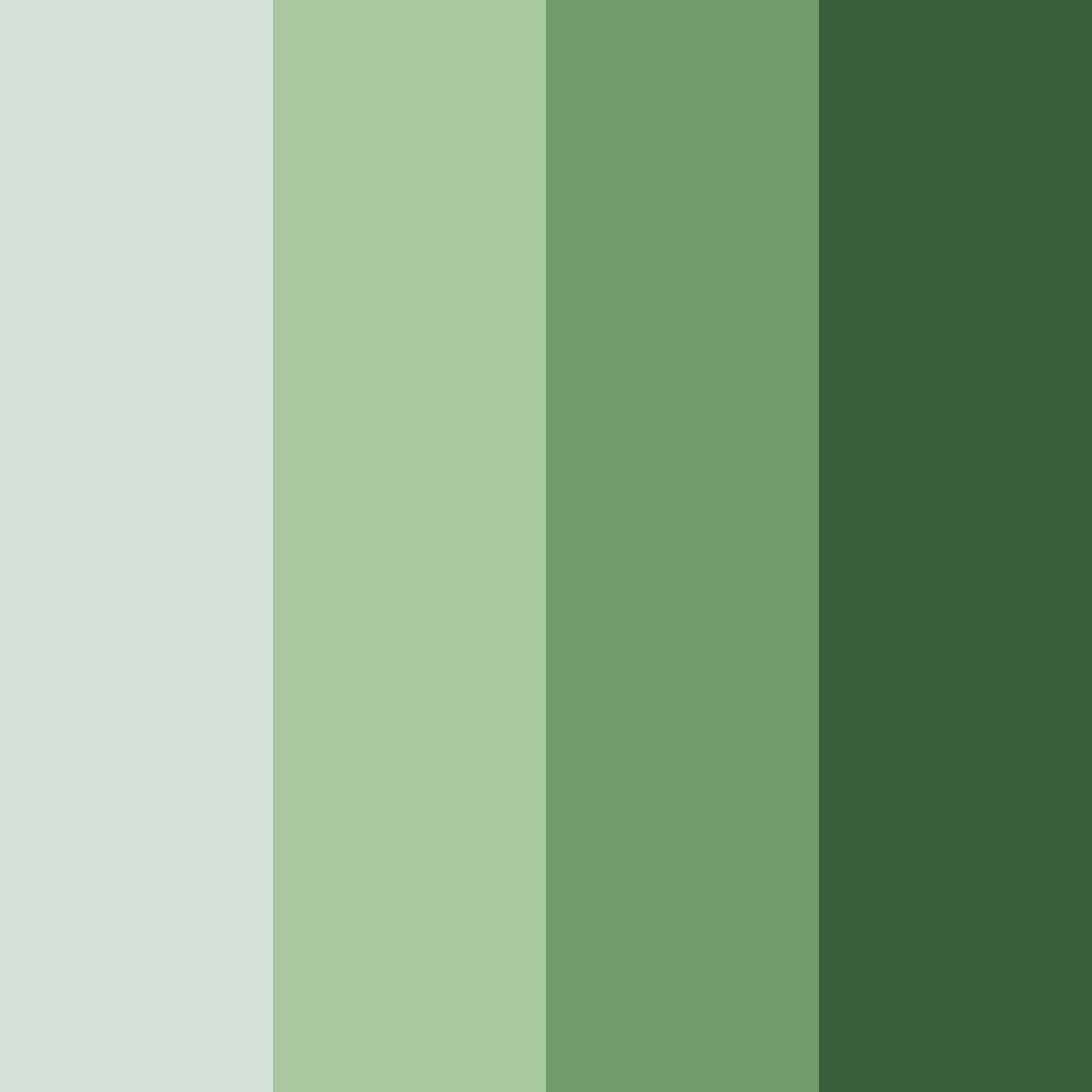 Download shades of moss green color palette PNG image (square)