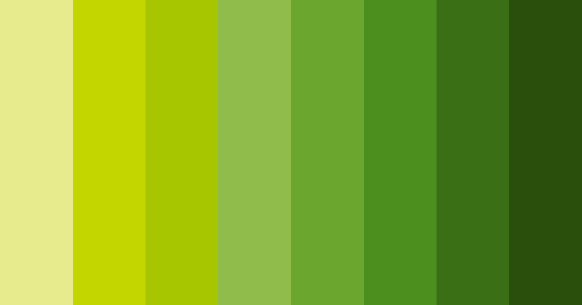 Download shades of green yellow color palette PNG image (landscape)