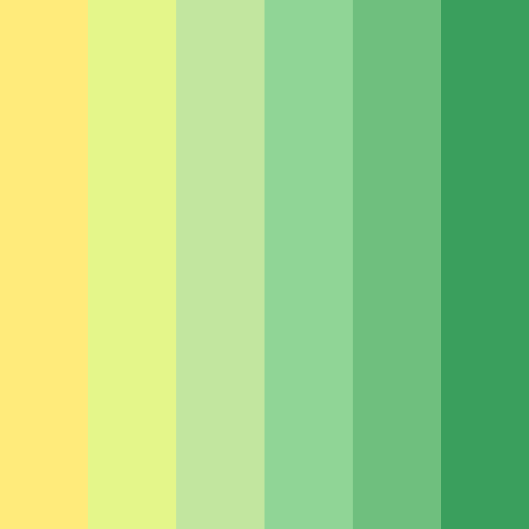 Download shades of green yellow color palette PNG image (square)