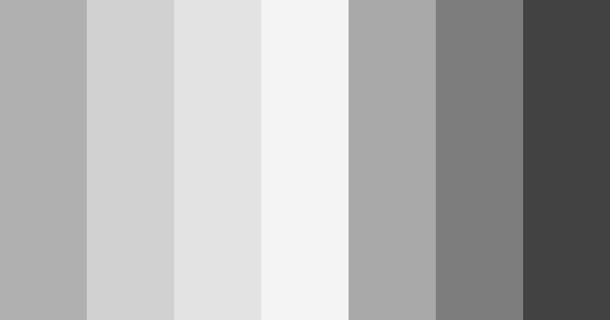 Download shades of gray color palette PNG image (landscape)
