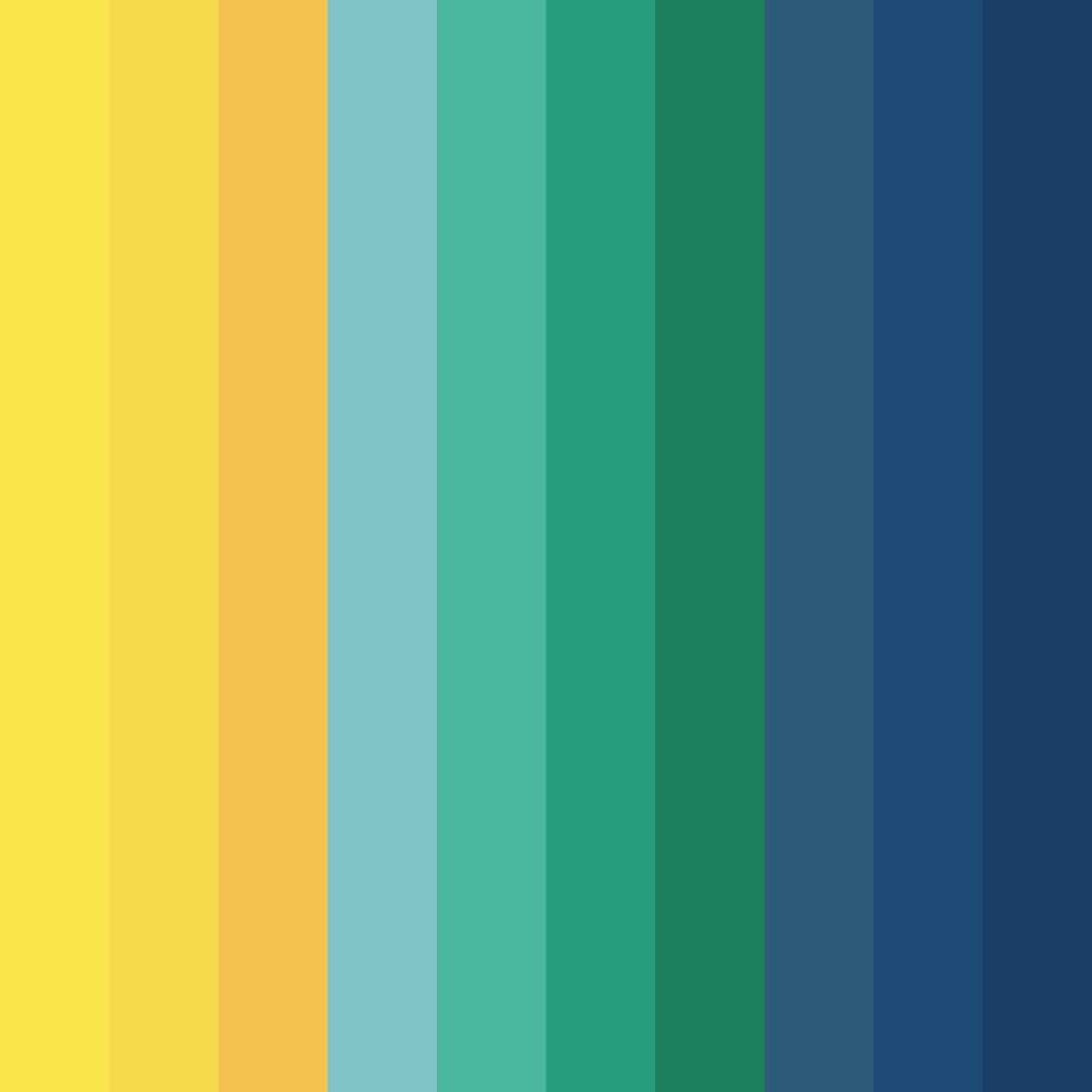 Download bright yellow blue green color palette PNG image (square)