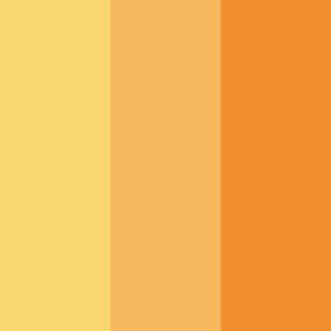 Download bright orange yellow color palette PNG image (square)