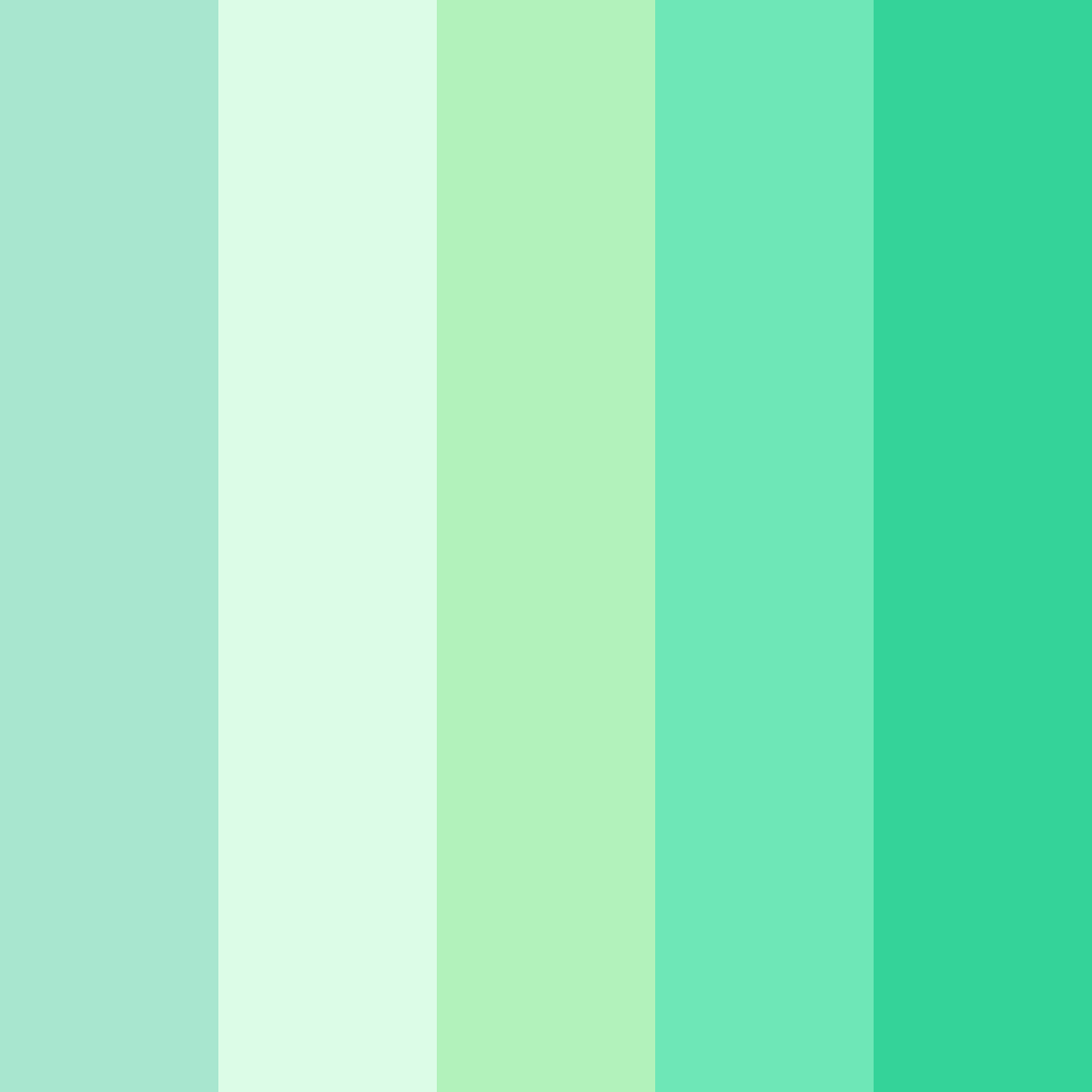 Download emerald whisper color palette PNG image (square)
