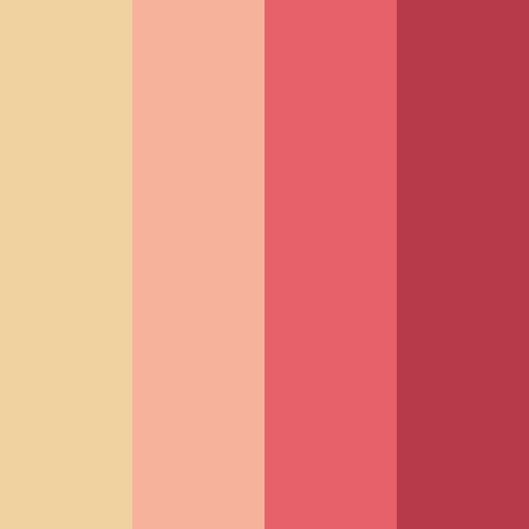 Download red sunset color palette PNG image (square)