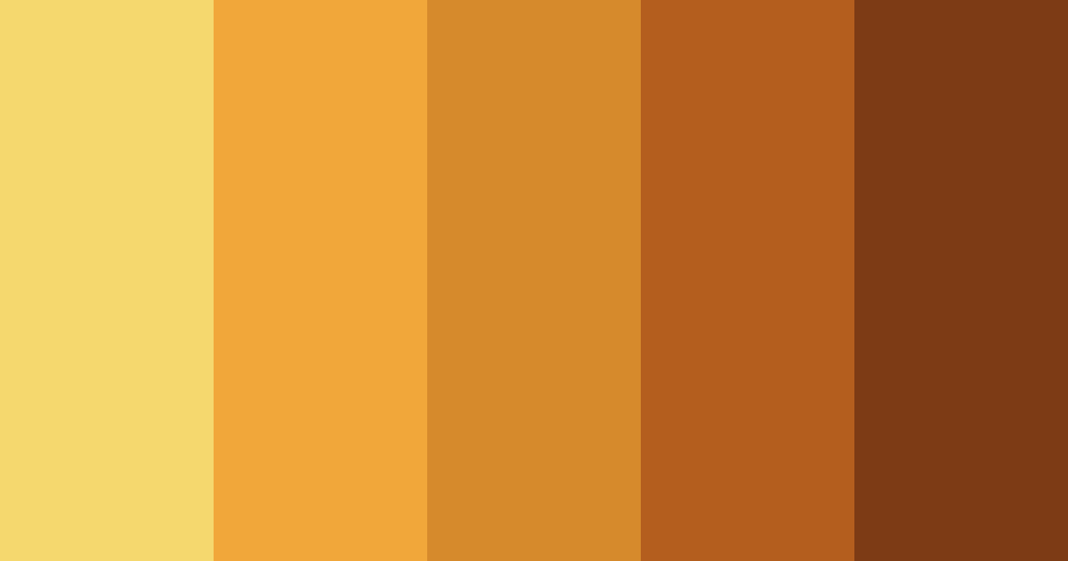 Download golden harvest hues color palette PNG image (landscape)
