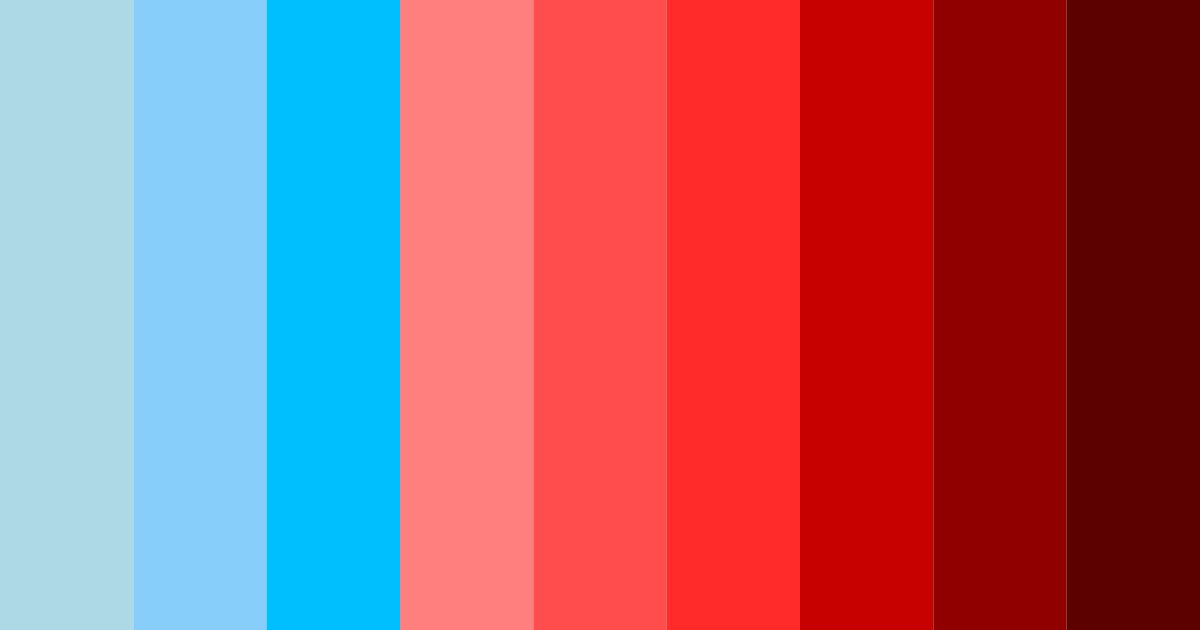 Download blue red fusion color palette PNG image (landscape)