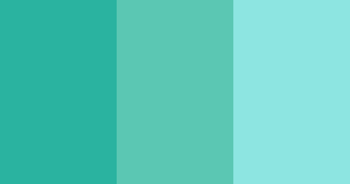 Download teal shades color palette PNG image (landscape)