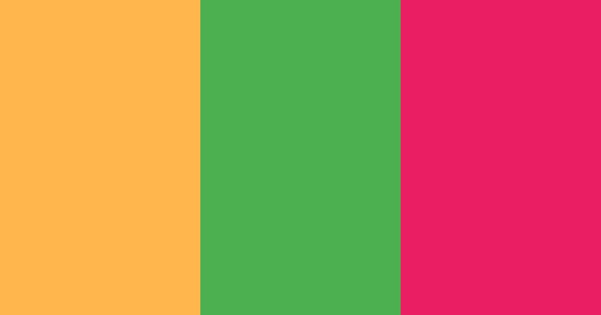 Download vibrant orange green pink color palette PNG image (landscape)
