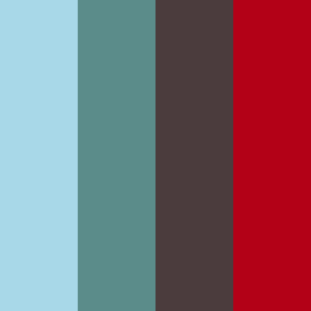 Download dark red and teal color palette PNG image (square)