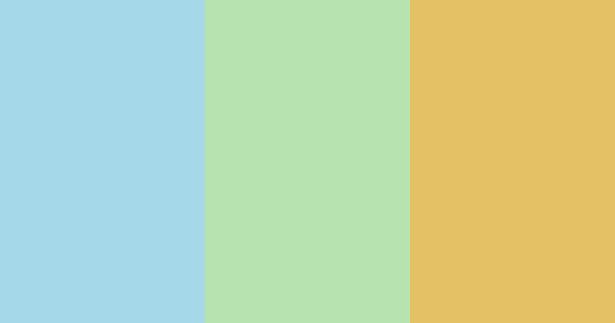 Download light blue green gold color palette PNG image (landscape)