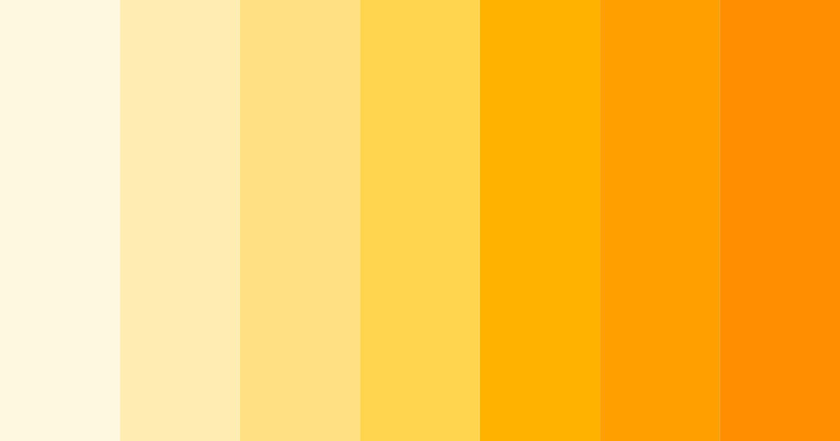 Download creamy sunshine color palette PNG image (landscape)