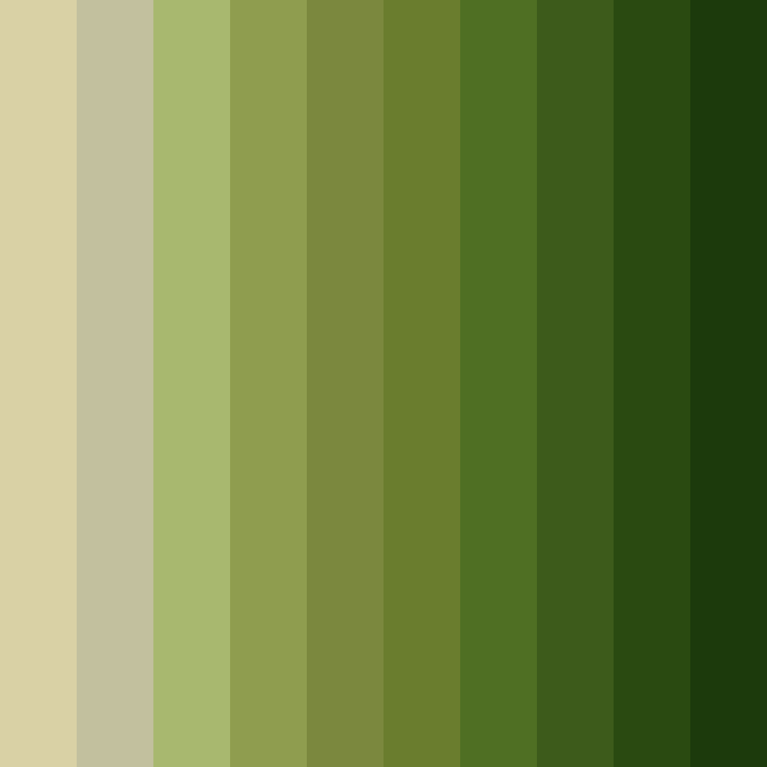 Download shades of olive color palette PNG image (square)