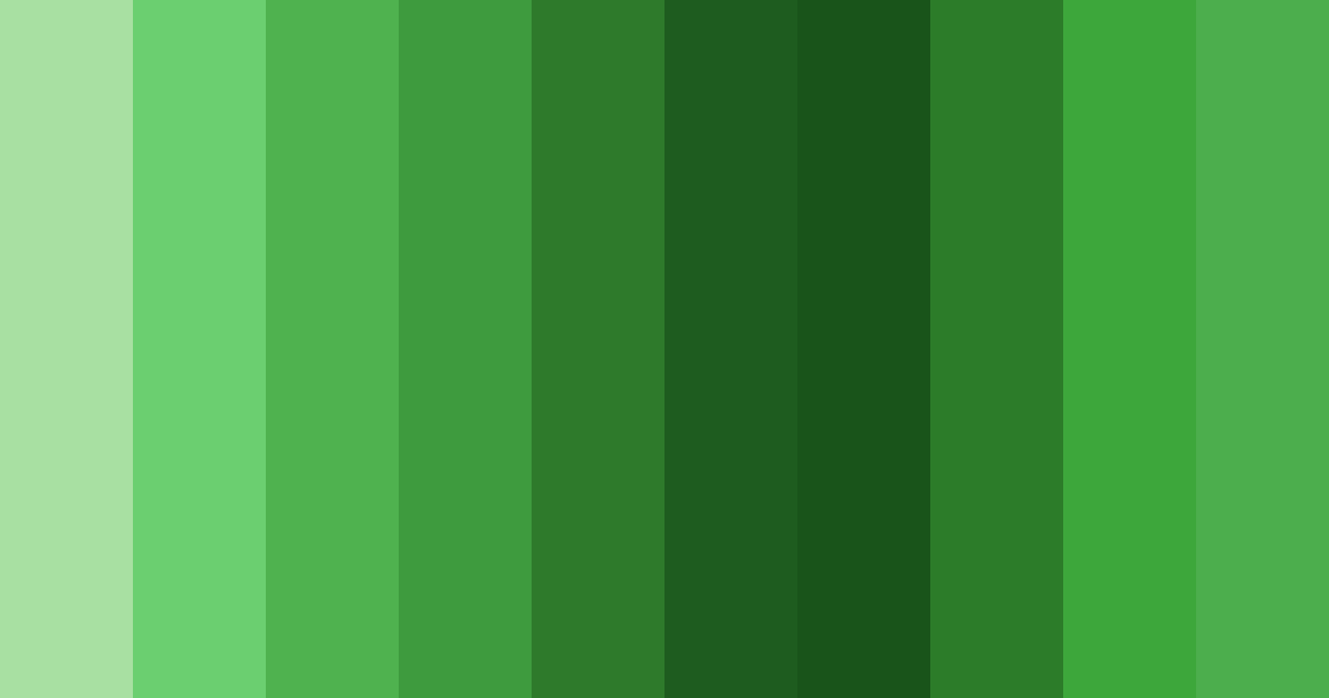 Download shades of green color palette PNG image (landscape)
