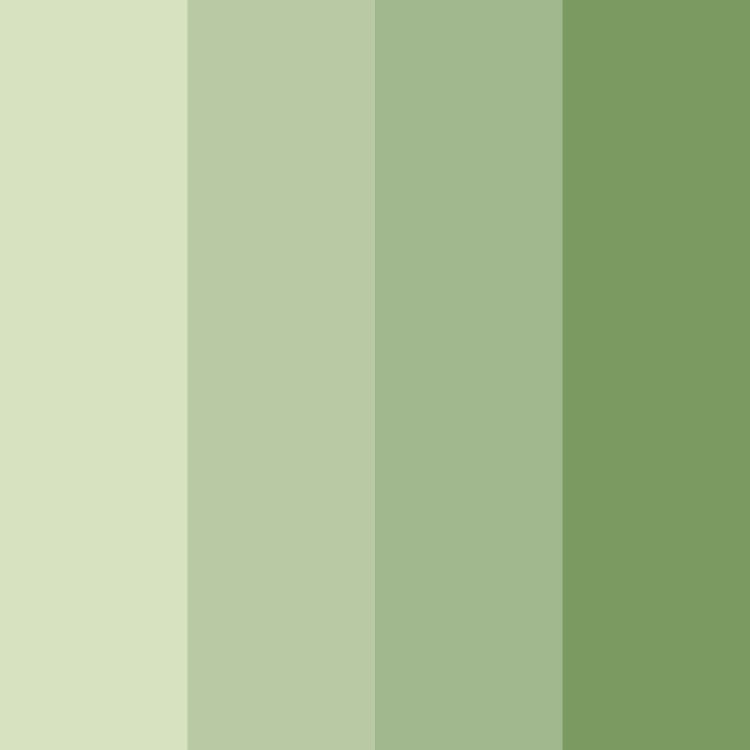 Download green hues color palette PNG image (square)