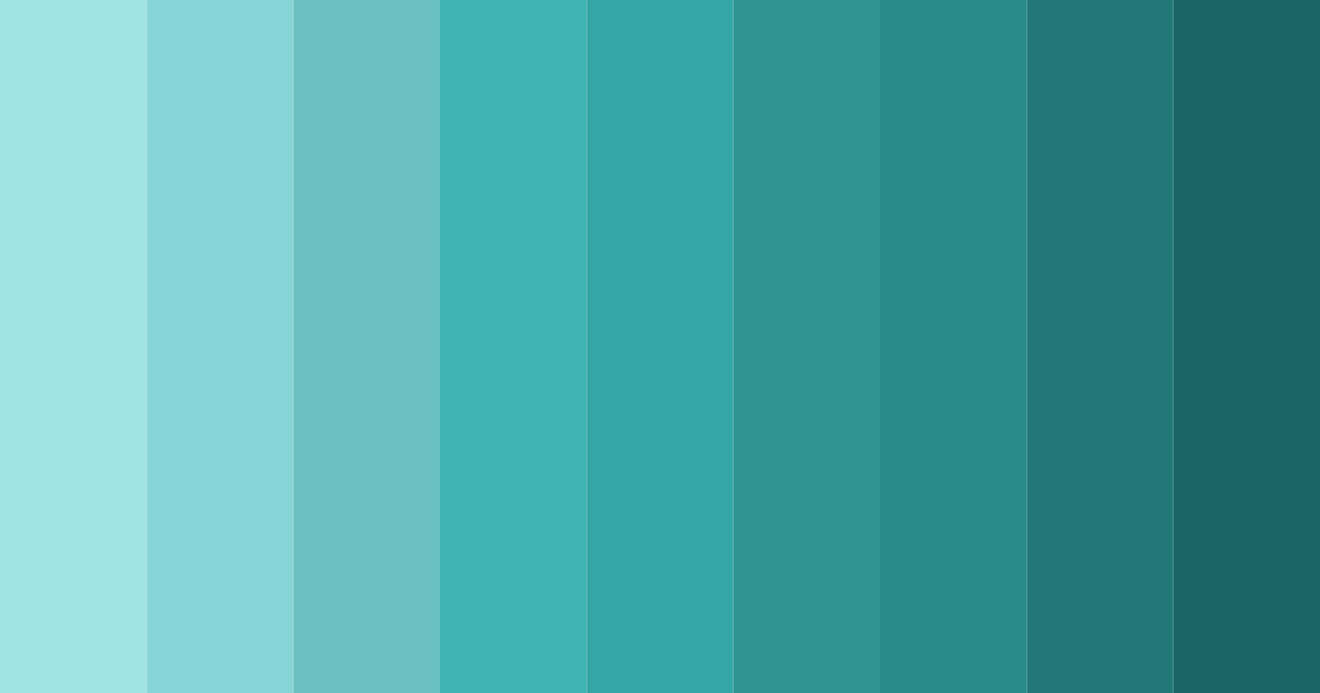 Download teal shades color palette PNG image (landscape)