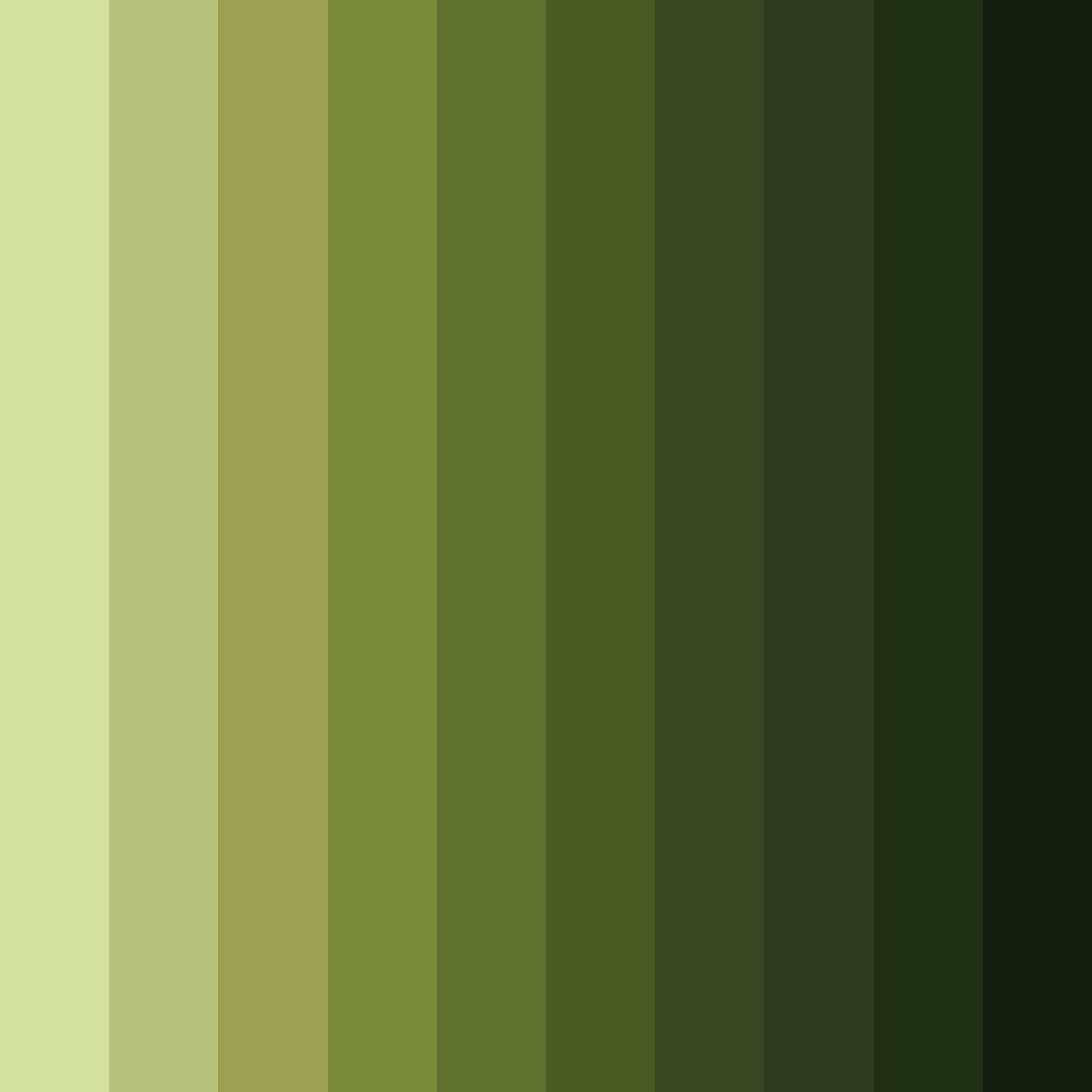 Download olive green shades color palette PNG image (square)