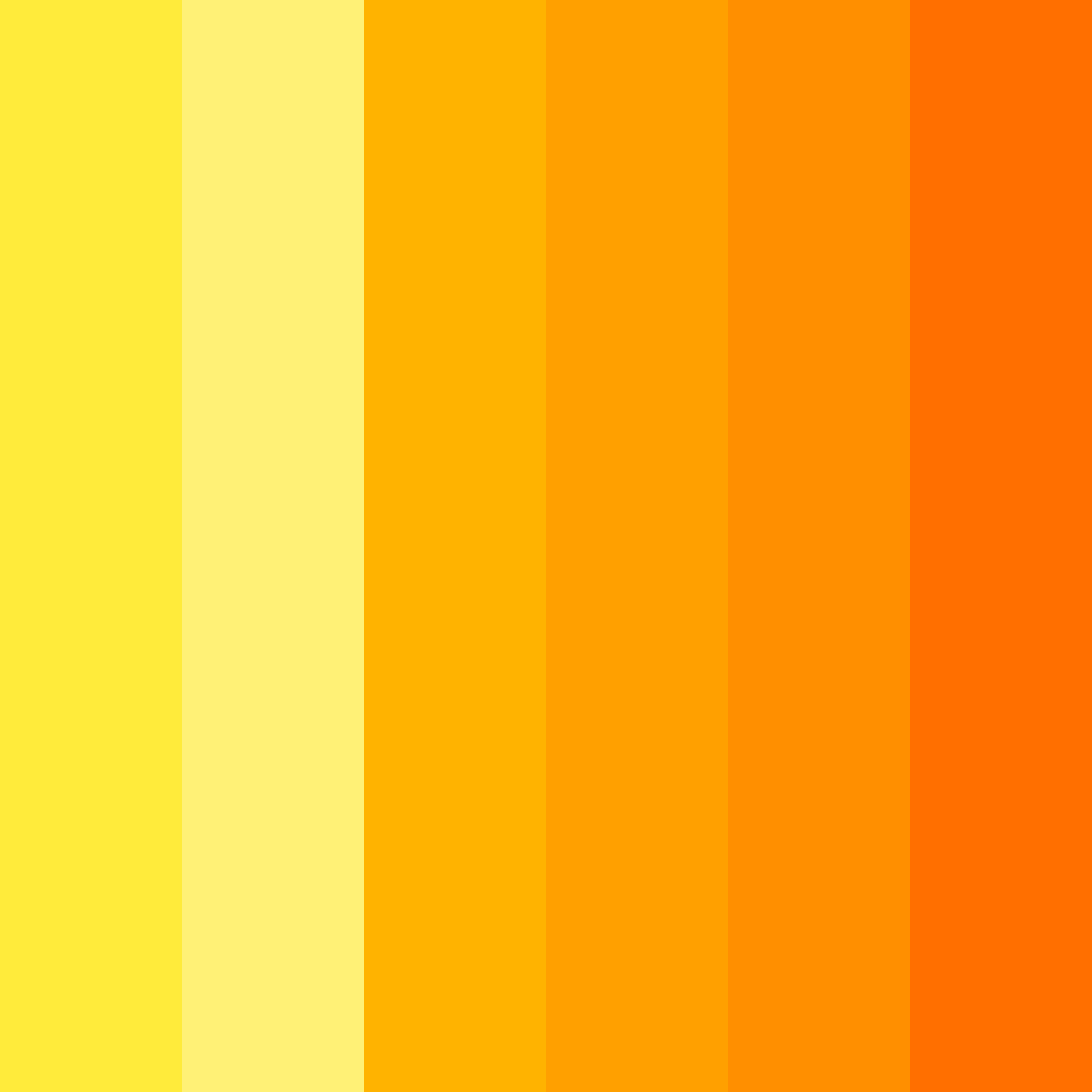 Download shades of yellow color palette PNG image (square)