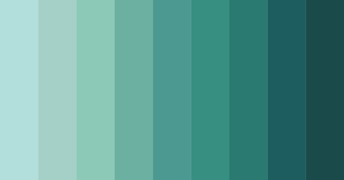 Download teal serenity color palette PNG image (landscape)