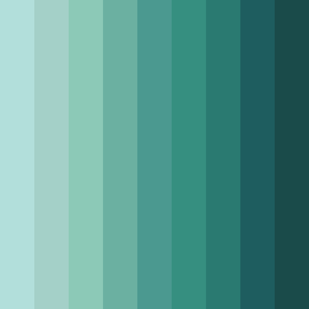 Download teal serenity color palette PNG image (square)