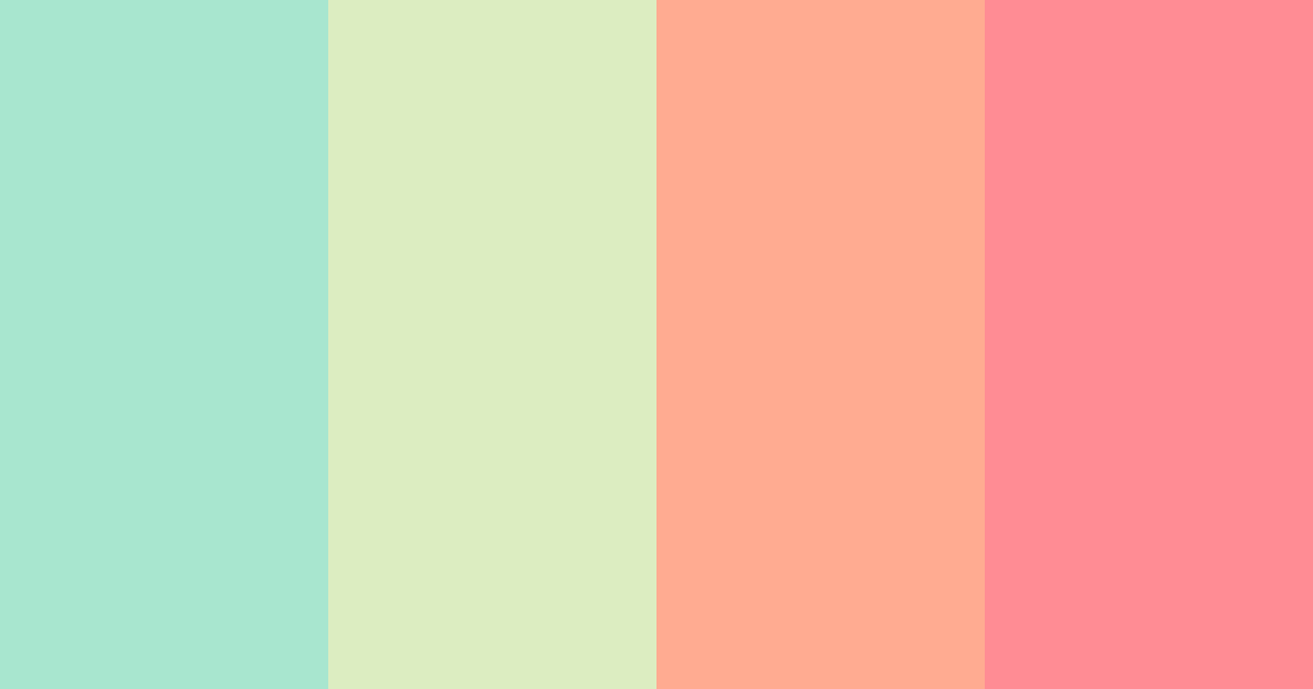 Download minty sunrise color palette PNG image (landscape)